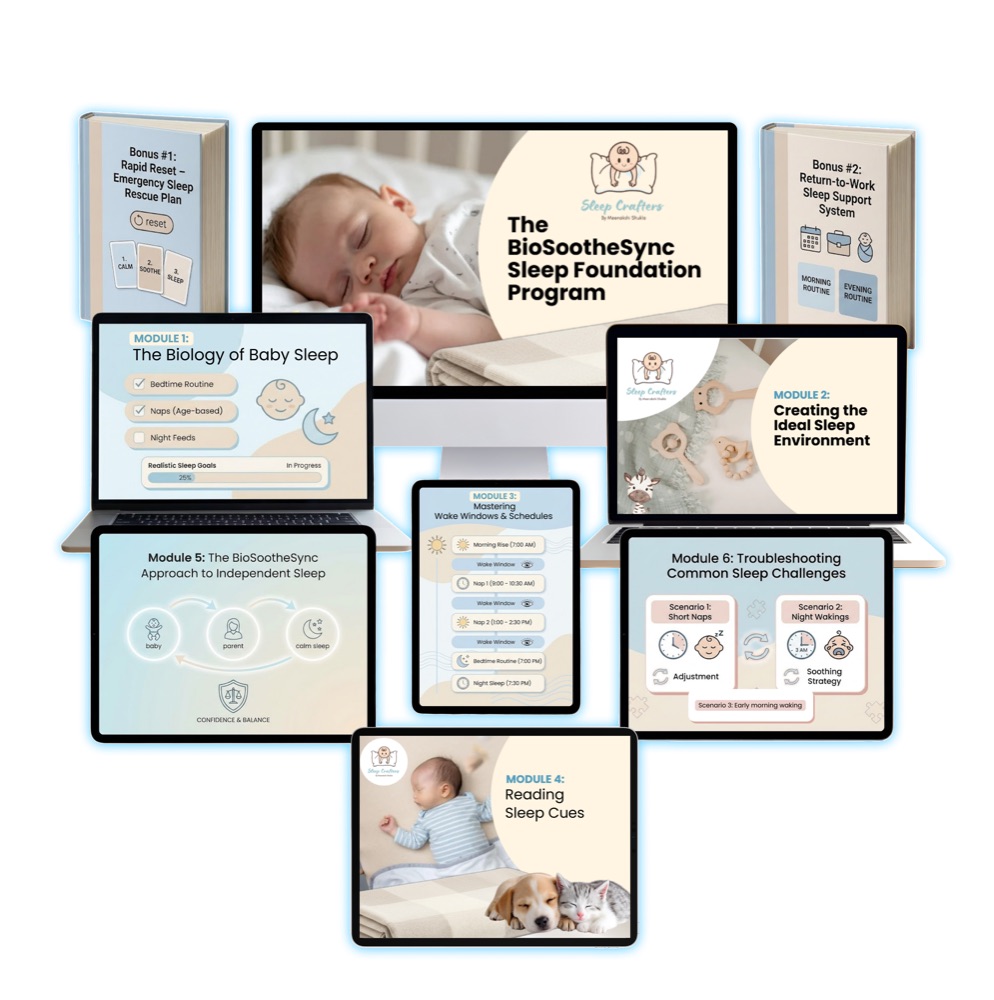 The BioSootheSync Sleep Foundation course on laptop, tablet and phone